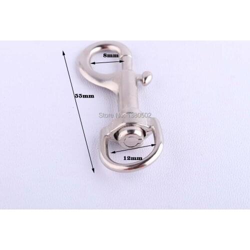 10pcs 55mm Snap Hooks buckles Clasps Clips Spring Clips Hooks Survival Key Chain For Pocket Outdoor Tools