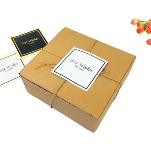 120pcs/lot Best Wishes For You Style DIY Ornament Creative Decor Stickers Box Packaging Sticker