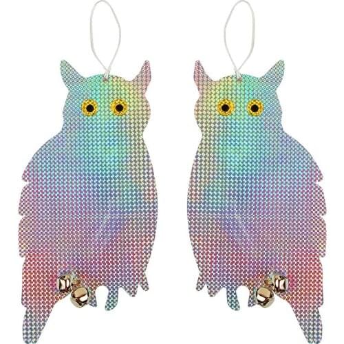 2PCS Owl Bird Repellent Bird Deterrent Hanging Device Effectively Keep Birds Away Scare Away Birds Garden Supplies