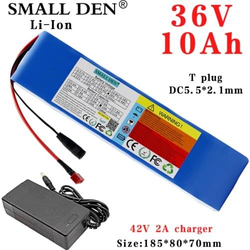 36V 10Ah 18650 lithium Battery pack 10S3P 500W High Power 42V Modified Bike Electric Vehicle scooter ebike battery and2A Charger