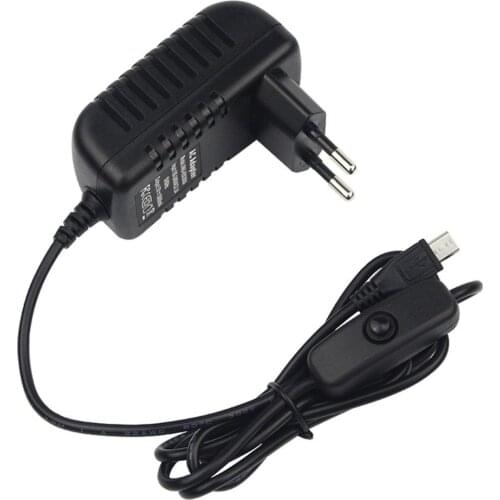 5V 3A Power Supply Charger AC Adapter Micro USB Cable with Power On/Off Switch For Raspberry Pi 3 pi pro Model B B+ Plus