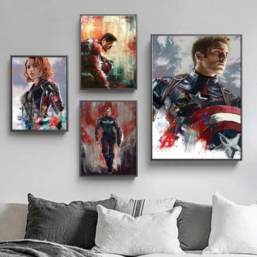 DIY 5D Diamond Painting Marvel Superhero Captain America Hero Anime Movie Cross Ctitch Kits Diamond Mosaic Embroidery Home Decor
