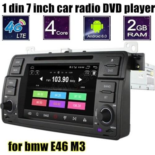 Android 6.0 7 inch 1 din car radio stereo DVD player GPS navigation for BMW E46 M3 video player screen mirroring touch