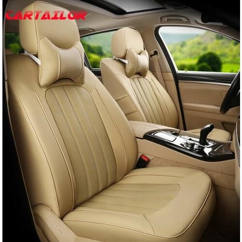 CARTAILOR Car Seat Covers & Supports for Porsche Cayenne Seat Cover for Cars Cowhide & Artificial Leather Seats Protector Black