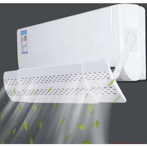 Installation Free Air Conditioning Wind Deflector Three-Board Retractable Air-Conditioning Windshield with Ventilated Pores