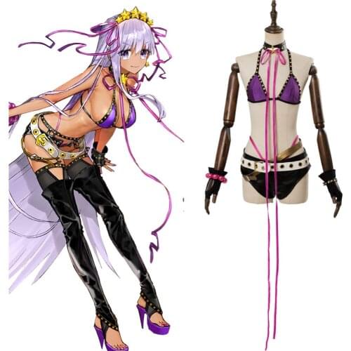 Fate Grand Order FGO Cosplay Costume BB Swimsuit Dress Halloween Party Summer Costumes