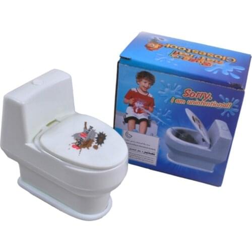 Trick Toy for Kids/Adults Spray Water April Fools Day Relieve Stress Toilet Funny Trick Supplies with 3D Poop Inside