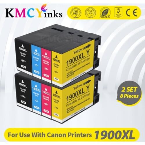KMCYinks Tatrix PGI-1900XL PGI1900 C-1900 Premium Color Compatible Printer Ink Cartridge for Canon MAXIFY MB2390 printer