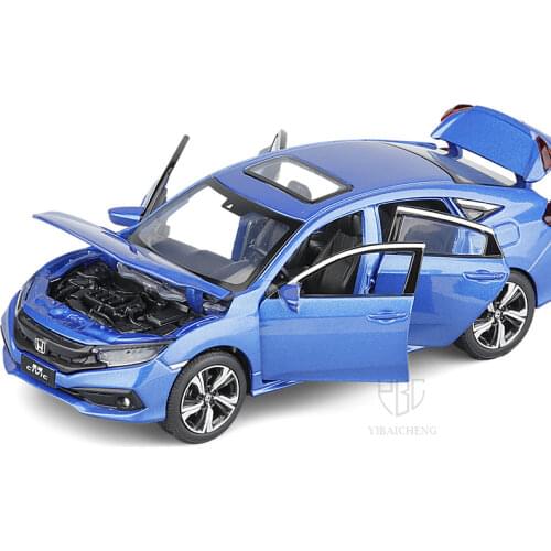 1/32 2019 Honda Civic Toy Car Model Alloy Die Casting Police Car Toys With Sound And Light Childrens Birthday Christmas Gifts