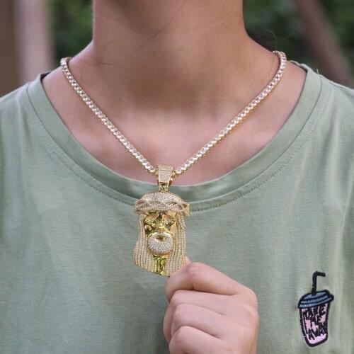 Hip hop jewelry mens Jesus Pendant