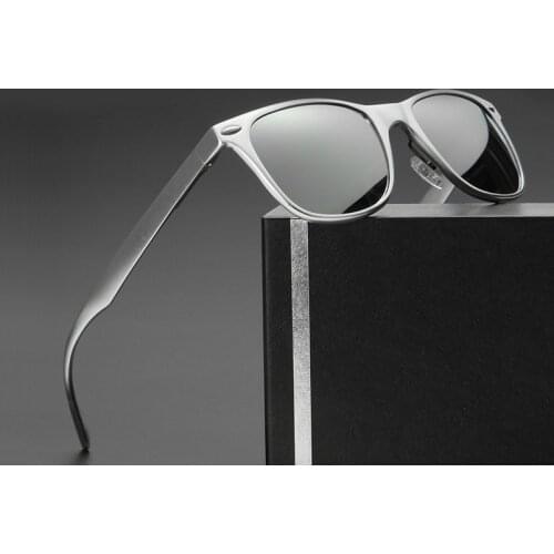 Width-140 Men Polarized Sunglasses Al Mg alloy Sun Glasses Driving Glasses Rectangle For Men/Wome Oculos masculino Sunglasses