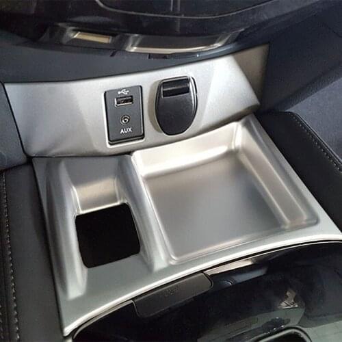 ABS Carbon Fiber Electronic Hand Brake Handbrake Panel Cover Sticker Trim For Nissan X-Trail T32 X Trail Rogue Xtrail 2017 2018