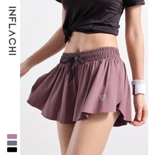 2020 New Style Loose Sports Shorts Womens Anti-Glare Double-Layer Safety Shorts Quick-Drying Yoga Fitness Running Hot Gym Pants