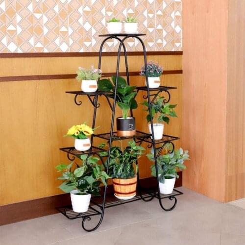 New Potted Plant Stand Flower Pots Rack Display Shelf Home Decoration Potting Ladder Storage Shelving Rack For Potted Plant HWC