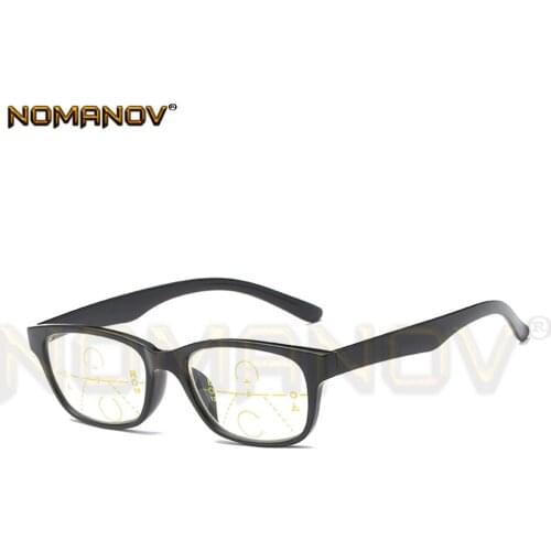 Hand Made Frame Retro Black Eyeglasses Men Women Progressive Multifocus Reading Glasses Add 75 100 125 150 175 200 to 400