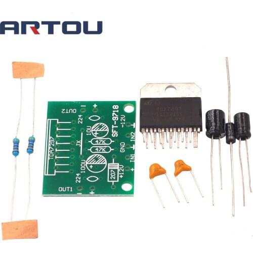 1set TDA7297 Amplifier Board Spare Parts DC 12V Grade 2.0 Dual Audio Encoding 15W Electronic DIY kit