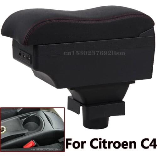 For Citroen C4 armrest box central Store content box Citroen armrest box products interior decoration Storage Center Console