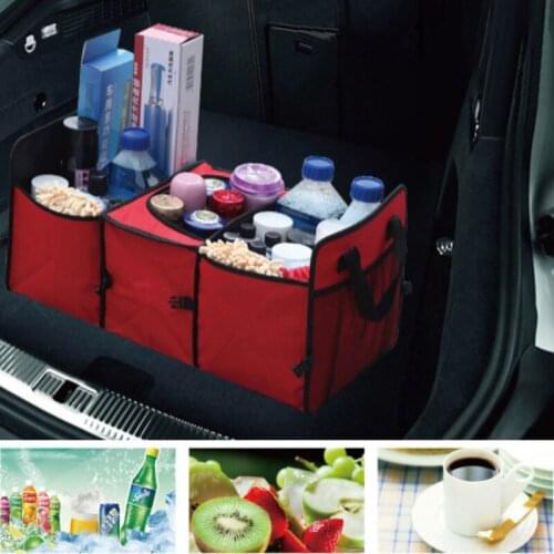 Universal Car Trunk Organizer Adjustable Backseat Storage Bag Net Car Trunk Collapsible Toys Food Storage Truck Stowing Tidying