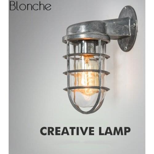 Vintage Loft Industrial Wall Lamp Retro Iron Wall Sconce Light Fixtures for Bedroom Bathroom Home Decor Lighting Luminaire E27
