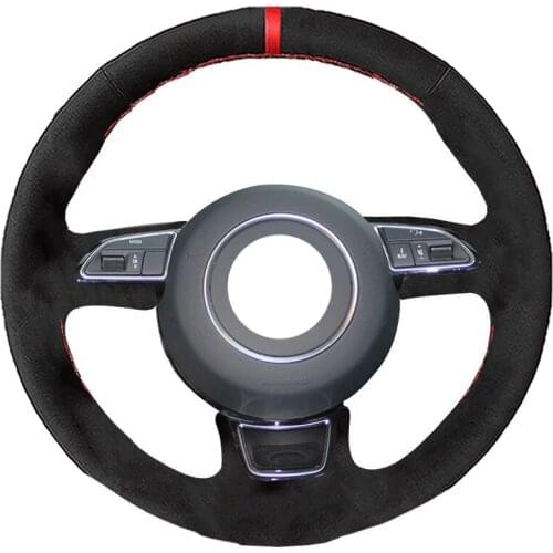 Alcantara Suede Leather Car Steering Wheel Cover for Audi A1 A3 A5 A7