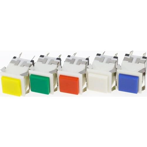 1pcs 6Pin Square Cap Momentary/Locking Push button Switch 3A/250V 6A/125V