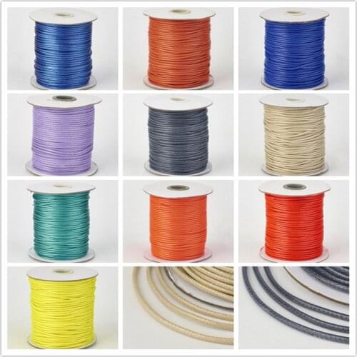 10 colors 1 Roll Environmental Korean Waxed Polyester Cord 2mm in diameter,about 100yards/roll(91.44m/roll) Wholesale F80