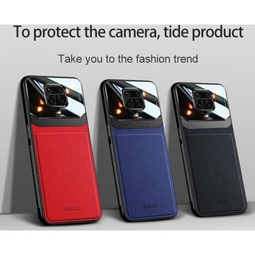 100pcs/lot Organic PC Back Phone Case For Xiaomi 10 CC9e A3 For Redmi Note 9 Pro Max 9S K30 Pro Skin Pattern Leather Grain Cover