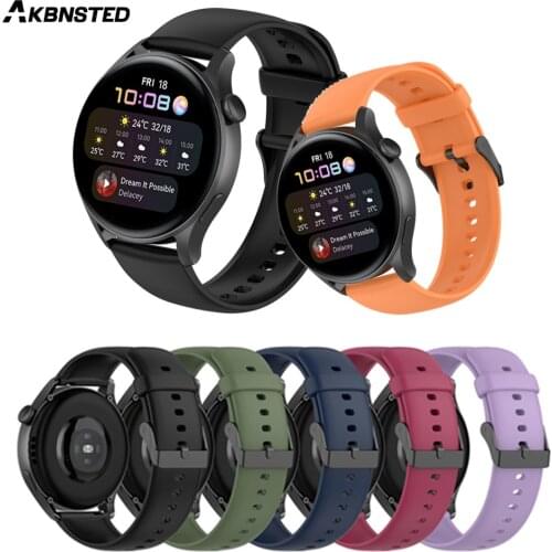 22mm Watch Band For Huawei Watch 3/3 Pro Soft Silicone Sport Strap For Amazfit GTR 2/2e/47mm Smart Watch Watchbands Accessories