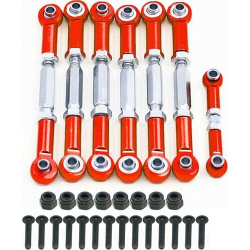 3-Color Optional 7Pcs Adjustable Metal Turnbuckles/Camber Link with Rod Ends Sets for Traxxas Slash 4X4 / 2WD 1/10 Upgrade Parts