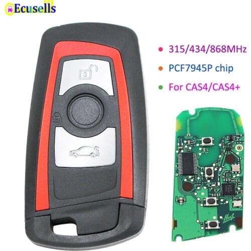 3 buttons Remote Key 315MHz YGOHUF5662 434MHz HUF5767,868 MHz HUF5661 For BMW 5 7 F Series X5 X6 F20 F21 F30 F31 CAS4 CAS4+ RED