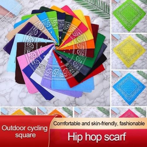 55*55CM Outdoor Sports Bandana Scarf Unisex Neck Scarf Sports Headwear Wrist Wraps Head Square Scarves Print Handkerchief