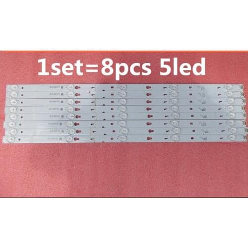 8 Pieces 57CM 5 LEDs New Original for TCL 55" TV LED Strip T0T-32F3800A YHF-4C-LB3205-YHEX1 YHA-4C-LB3205-YHEX1 040815-RG7XFW