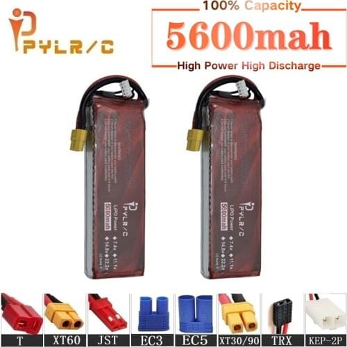 High Rate 7.4v 5600mAh Lipo Battery For RC Helicopter Parts 2s Lithium battery 7.4v 35C RC Cars Airplanes Drones Battery T/XT60