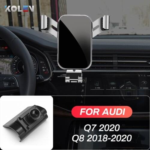Car Mobile Phone Holder For Audi Q7 Q8 2018 2019 2020 GPS Gravity Stand Special Mount Support Navigation Bracket Car Accessories