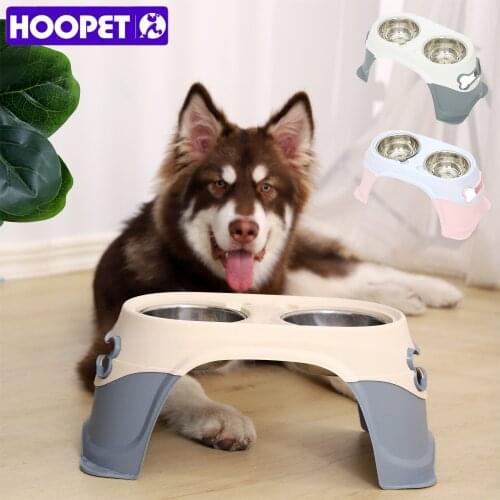HOOPET Large Dog Bowl 20CM High Neck Protection Bowl For Dog Pet Bowl Dog Accessories Dog Supplies Feeding Bowl For Dog