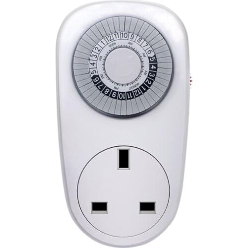 Home Interval Clock/Mechanical Timer/UK Wall Plug Socket/24H Control Switch/Wall Plate/Socket Panel/7 Days Weekly