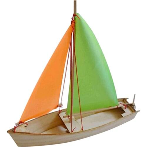 Wooden Sailing Boat Puzzle Model Toys for KidIntelligence Development Decor