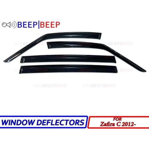 For Opel Zafira C 2012- car window deflectors car wind deflector sun guard rain wind vent visor cover trim styling accessories