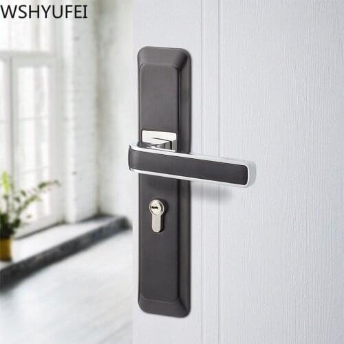 Manganese steel material Door Locks Bedroom Minimalist Interior Door Handle Lock Cylinder Security Mute Door Lock Household