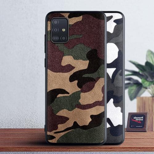 Camouflage leather case for Samsung galaxy A71 A51 A70 A70S A50 A50S A40 A40S A30 A30S A20 A10 A9 A8 Plus Star A7 A6 A5 20182017