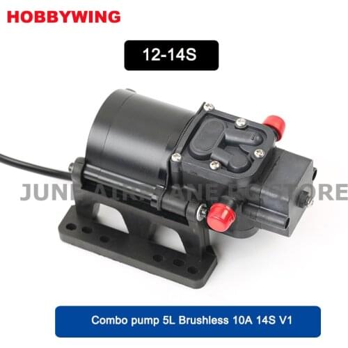 Hobbywing Combo Pump 5L Brushless Water Pump 10A 14S V1 Sprayer Diaphragm Pump for Plant Agriculture UAV Drone