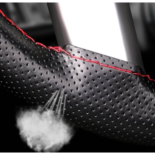 2019 hot Car Steering Wheel Cover Leather Universal For SSANGYONG Chairman Rexton Kyron Rodius Actyon korando Tivolan