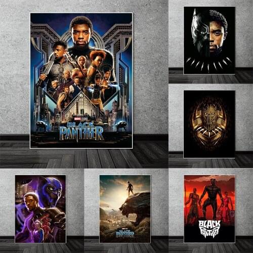 Marvel Movie Black Panther Posters and Prints Superhero Canvas Paintings on the Wall Art Canvas Pictures Home Decoration Cuadros