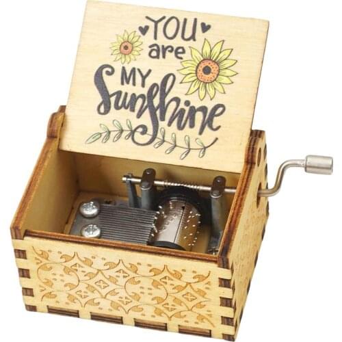 New handcranked music box, you are my sunshine theme song \ Love Mom, Love Daughter, Love Wife\ Christmas Gift Birthday Gift