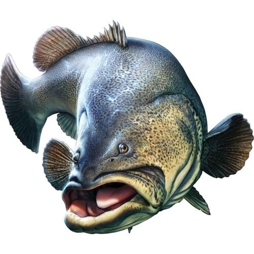 Lifelike Fish Car Sticker Animal Marine Fishing Boat Applique Automobiles Motorcycles Boat Kayak Accessories PVC Auto Decoration