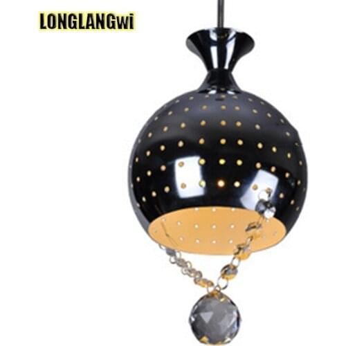 Modern Single-head crystal pendant lights surface mounted lamp e27 base pendant lamps