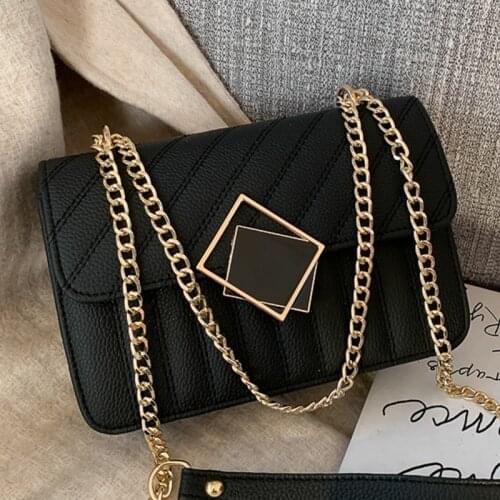 Scrub Leather Brand Designer Shoulder Simple Bags For Women 2021 New Chain PU Luxury Crossbody Bag Female Fashion Small Handbags