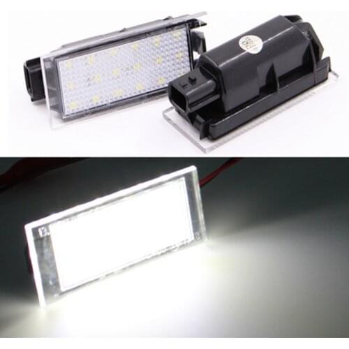 2Pcs Car LED Number License Plate Light For Renault Megane 2 Clio Laguna 2 Megane 3 Twingo Master Vel Satis