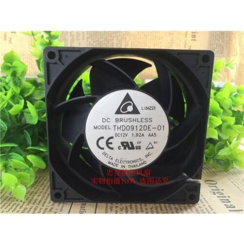 Delta Electronics THD0912DE-01 AA5 DC 12V 1.92A 90x90x38mm 3-Wire Server Cooling Fan