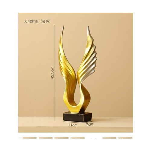 NORTH EUROPEAN AND AMERICAN STYLE SIMPLE RESIN ANGEL WINGS DECORATION SOFT DECORATION DECORATION TV WINE CABINET DECORATION GIFT